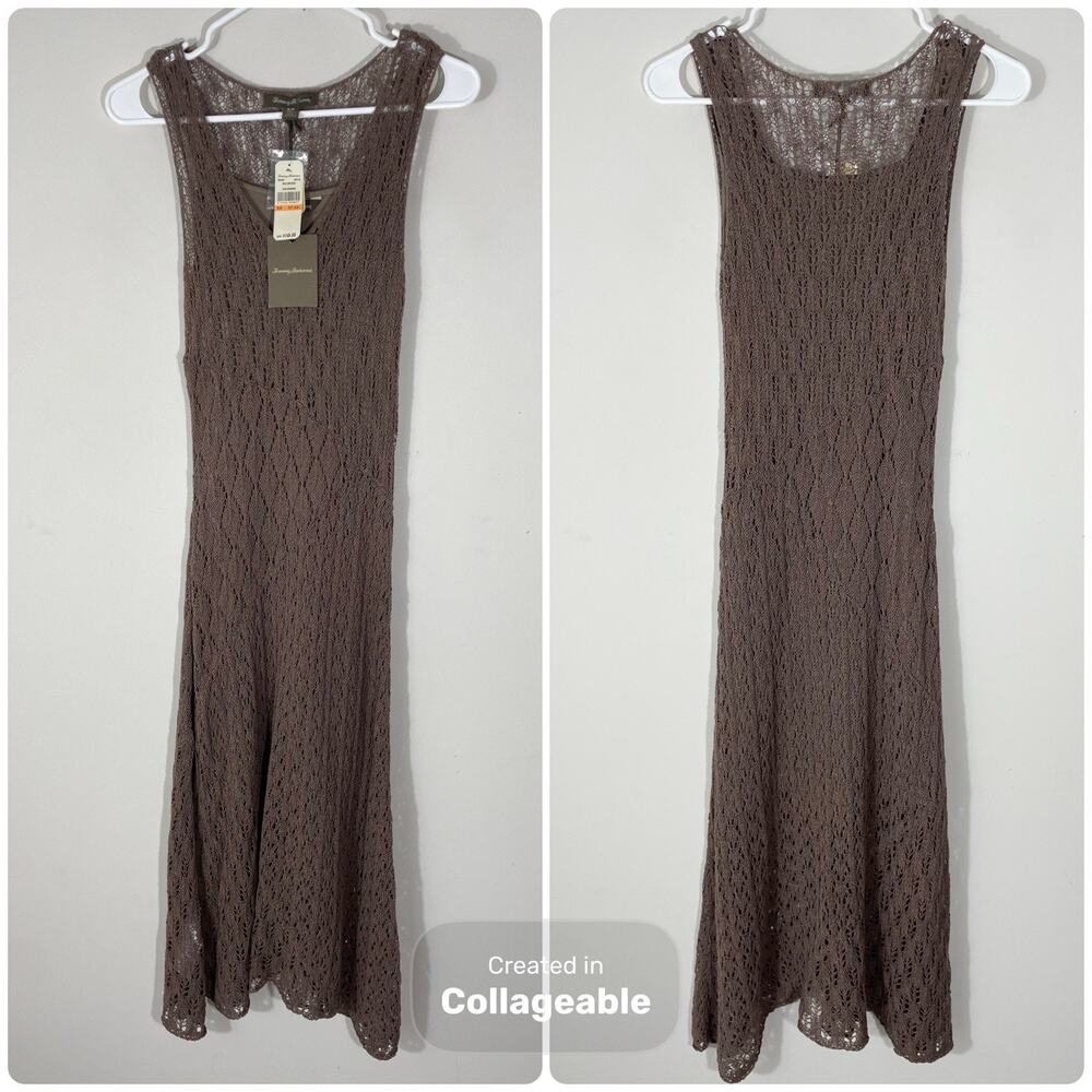 NEW Tommy Bahama Beale Knit Tank Dress in Briarwood Brown Size Small 4/6 Lined